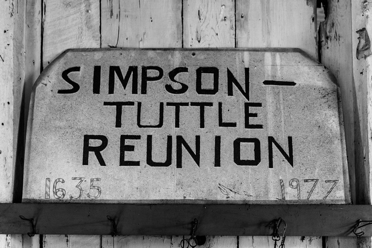 Simpson-Tuttle Reunion Sign
