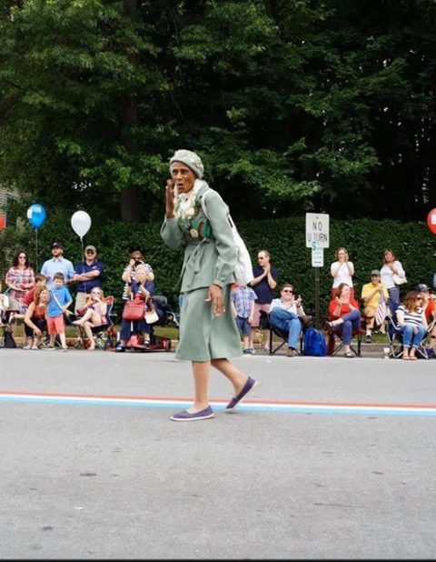 Camilla Rountree at the Hingham Fourth of July parage