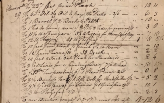 Photo from account book Leavitt & Rice, a firm that was engaged in this trade in the late 18th and early 19th centuriesof of Leavitt & Rice